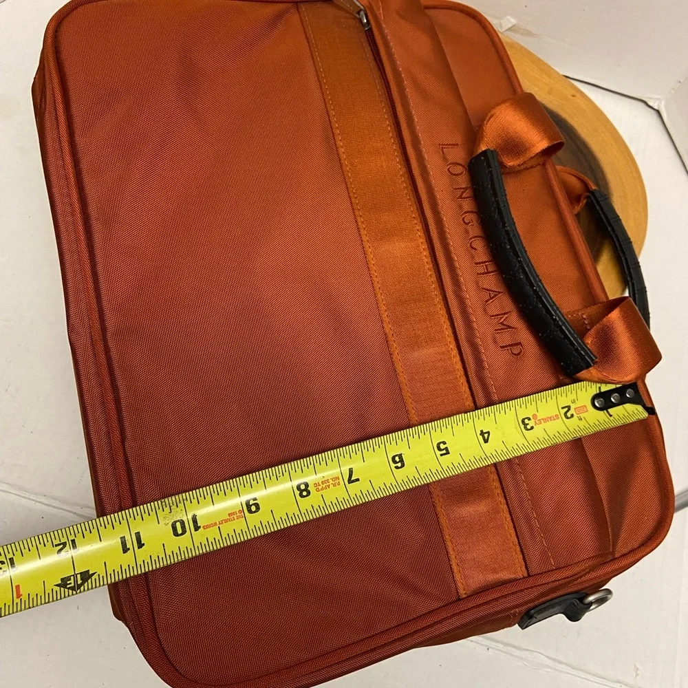 LongChamp Burnt Orange Laptop Messenger Bag & Laptop Folder sleeve